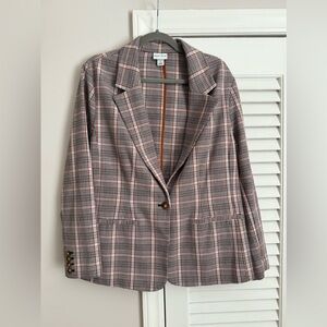 Ava & viv blazer one button brown and black xl